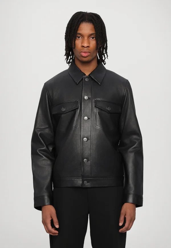CLAYTON  - Lederjacke - black