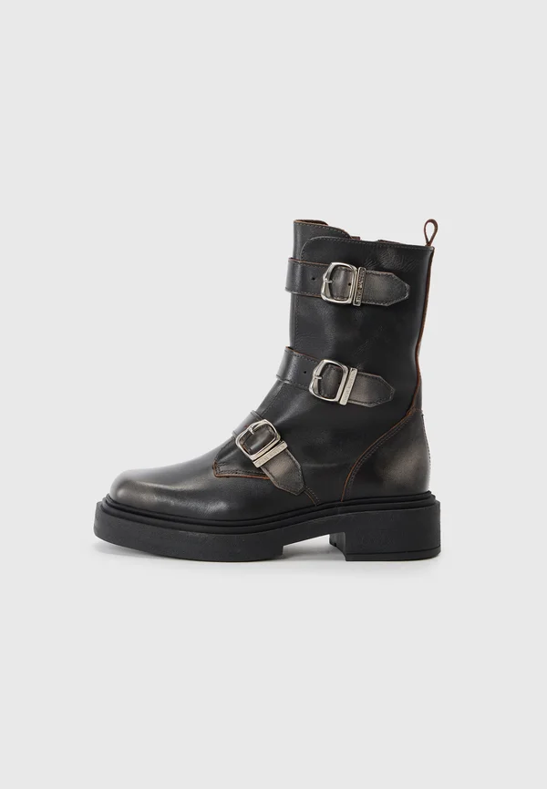 CLIPPER - Cowboy-/Bikerboot - dark brown