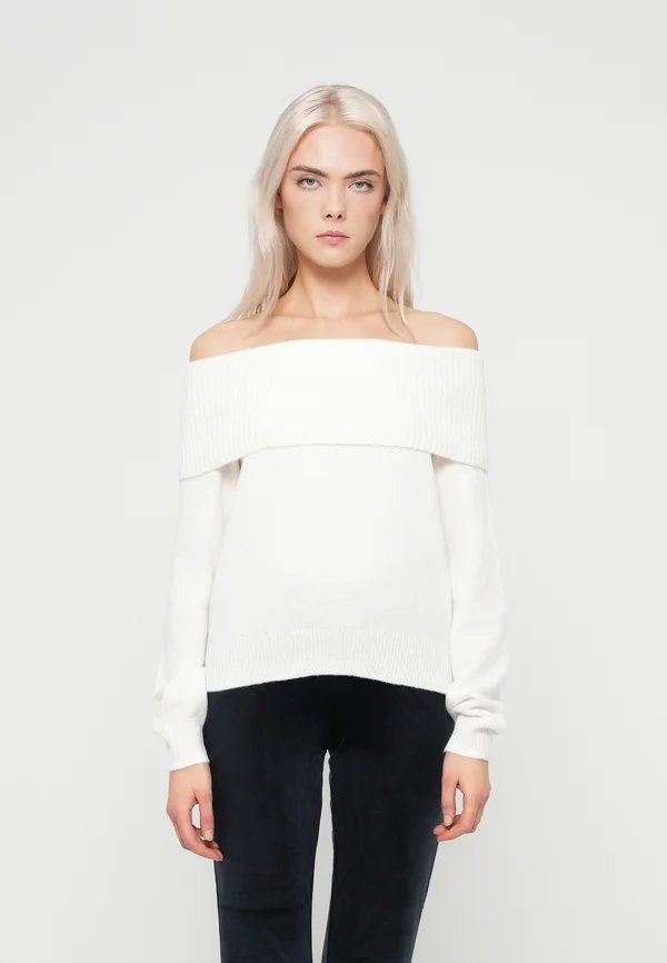 CLOUD FOLDOVER - Strickpullover - white