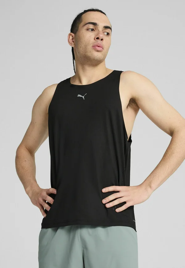 CLOUDSPUN TANK - Top - black
