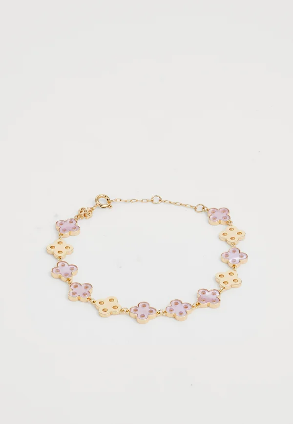 CLOVER BRACELET - Armband - gold-coloured/pink