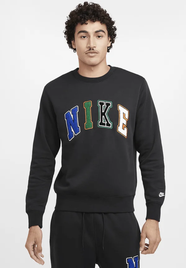 CLUB CREW LETTERS - Sweatshirt - black white
