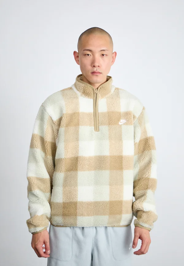 CLUB  - Fleecepullover - khaki/sail/light bone