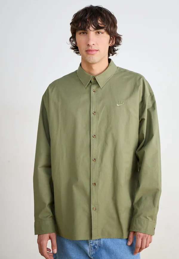 CLUB OXFORD - Hemd - medium olive/white