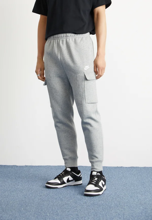 CLUB PANT  - Cargohose - grey heather/matte silver/white