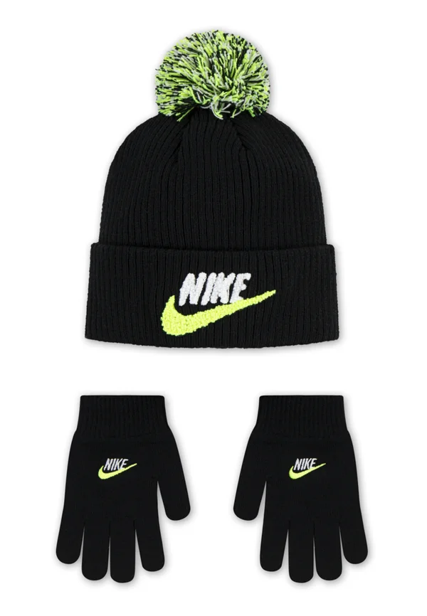 CLUB PEAK BEANIE UNISEX SET - Fingerhandschuh - black