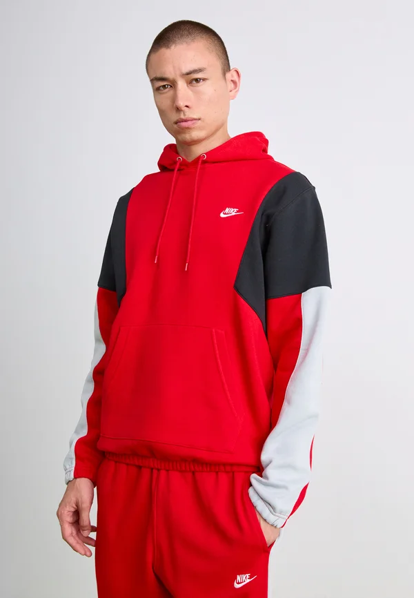 CLUB SET - Trainingsanzug - university red/lt smoke grey/black/(white)