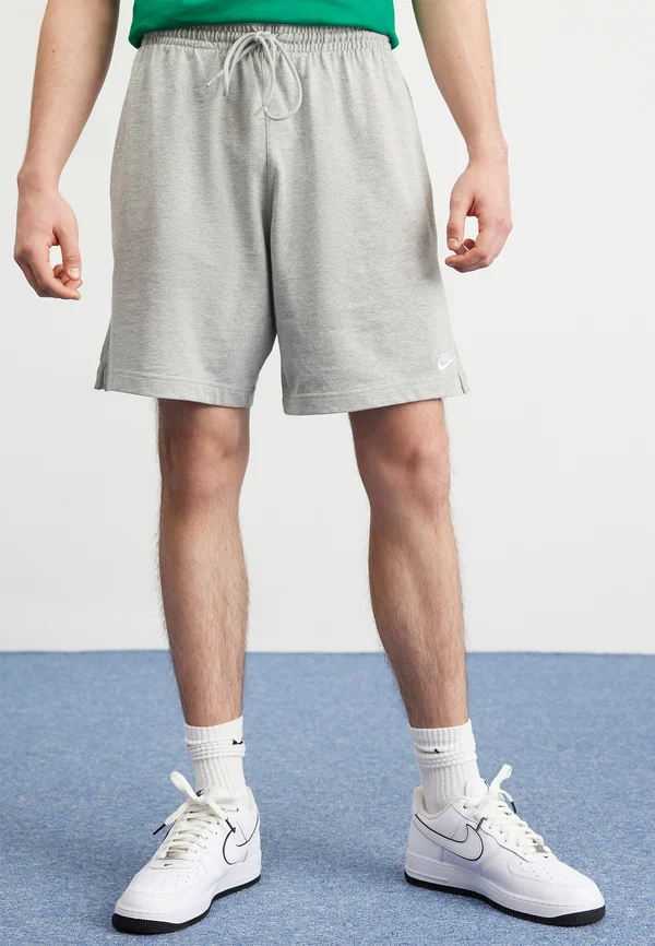 CLUB SHORT - Shorts - grey heather/white