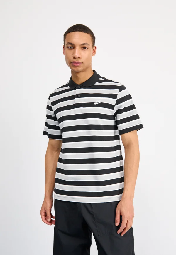 CLUB STRIPE - Poloshirt - black/white