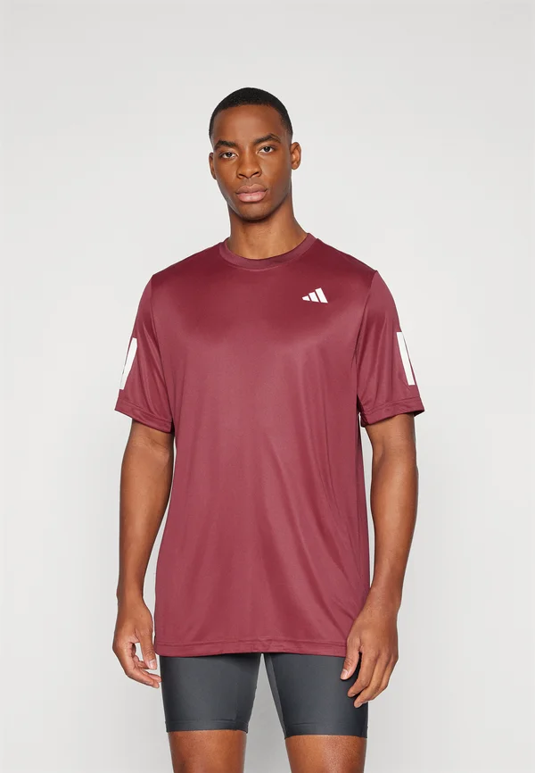CLUB TENNIS CLIMACOOL 3-STRIPES - Sport T-Shirt - shadow red