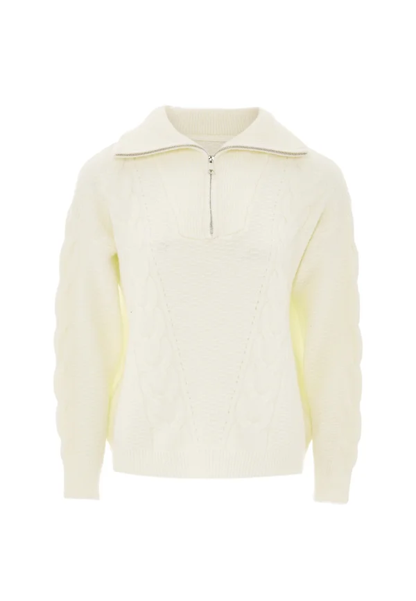 CO-BRANDED WITH BRIDGEPORT - Strickpullover - wollweiss