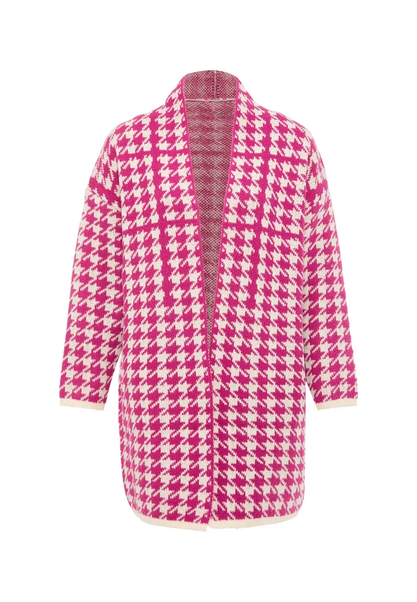 CO-BRANDED WITH CANEVA - Strickjacke - wollweiss lila kariert