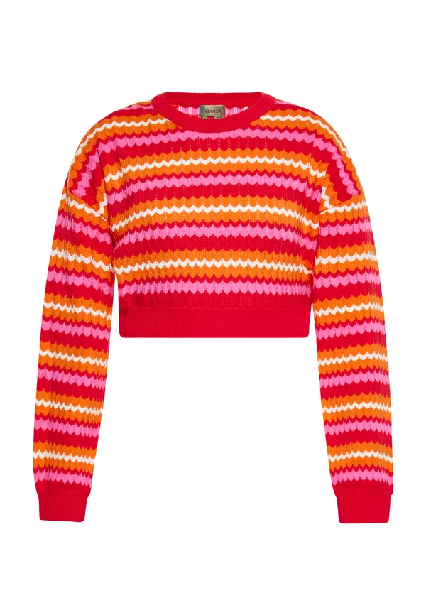 CO-BRANDED WITH EBEEZA - Strickpullover - rot mehrfarbig