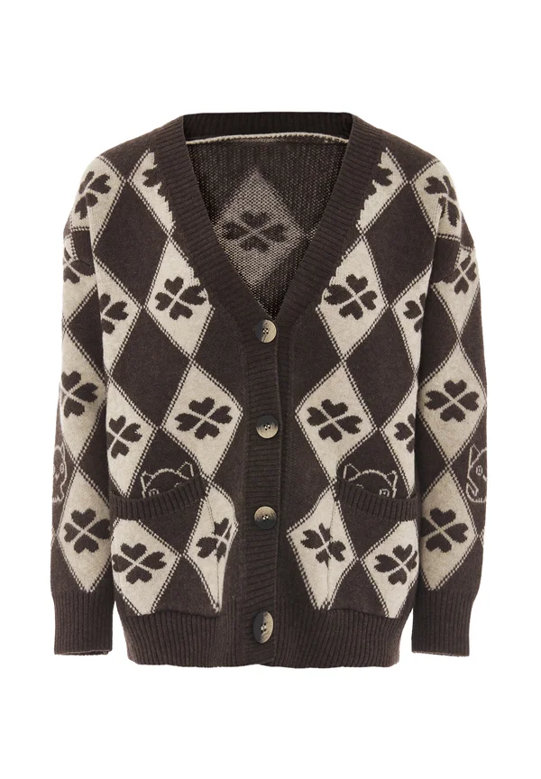 CO-BRANDED WITH IMMY - Strickjacke - taupe wollweiss