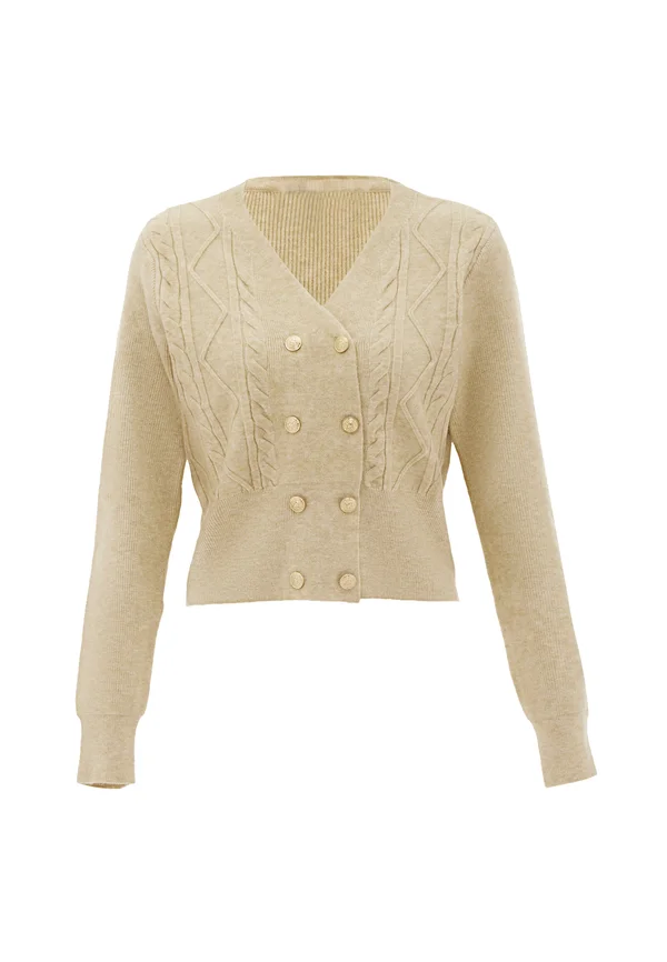 CO-BRANDED WITH NAEMI - Strickjacke - beige