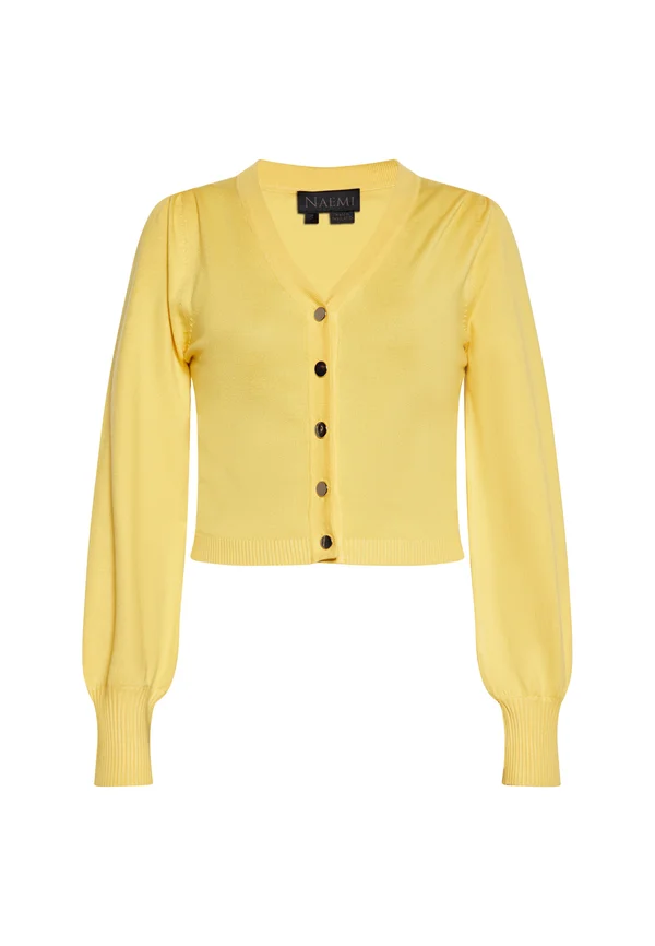 CO-BRANDED WITH NAEMI - Strickjacke - hellgelb