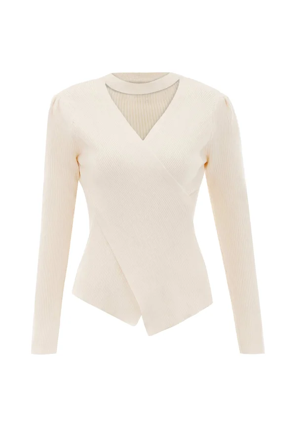 CO-BRANDED WITH NAEMI - Strickpullover - wollweiss