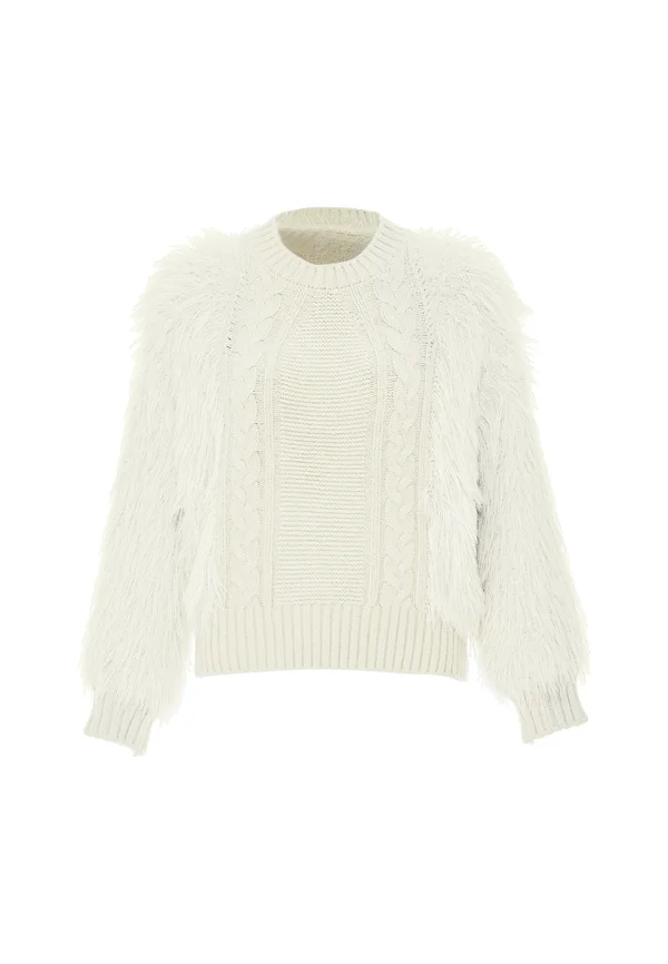 CO-BRANDED WITH POOMI - Strickpullover - wollweiss