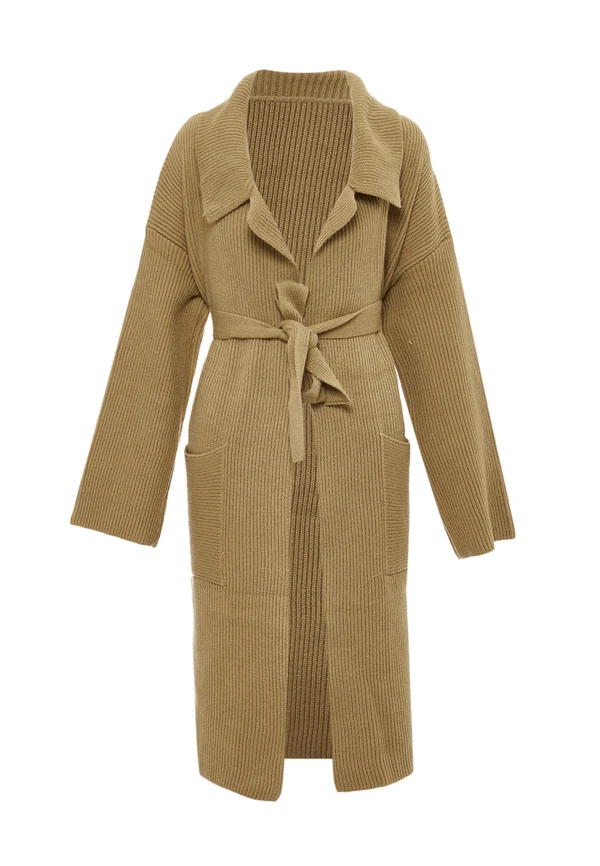 CO-BRANDED WITH RISA - Strickjacke - dunkelbeige