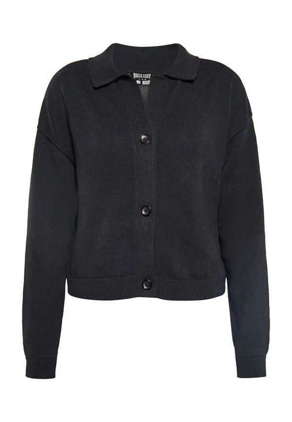 CO-BRANDED WITH ROCKEASY - Strickjacke - schwarz