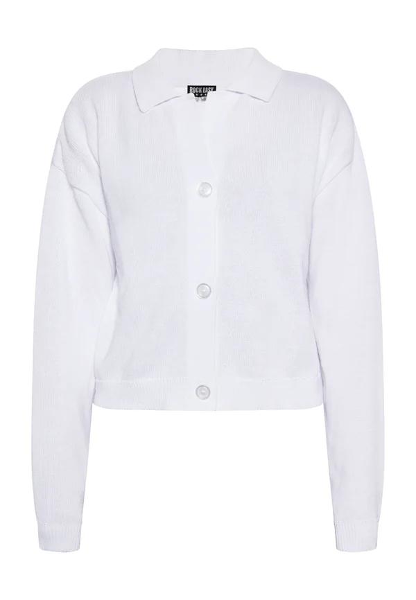 CO-BRANDED WITH ROCKEASY - Strickjacke - weiss