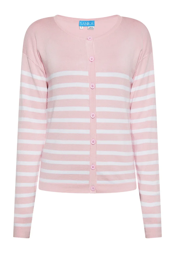 CO-BRANDED WITH SANIKA - Strickjacke - hellrosa weiss