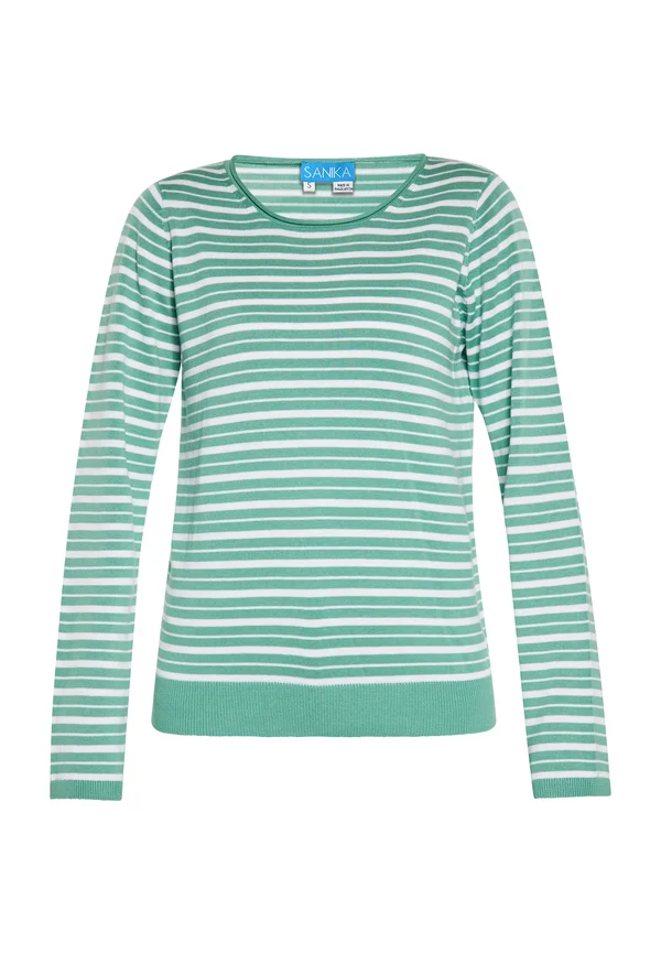 CO-BRANDED WITH SANIKA - Strickpullover - hellgrün weiss