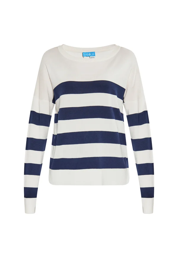 CO-BRANDED WITH SANIKA - Strickpullover - weiss marine