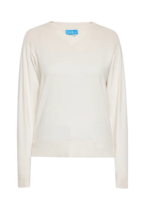 CO-BRANDED WITH SANIKA - Strickpullover - wollweiss