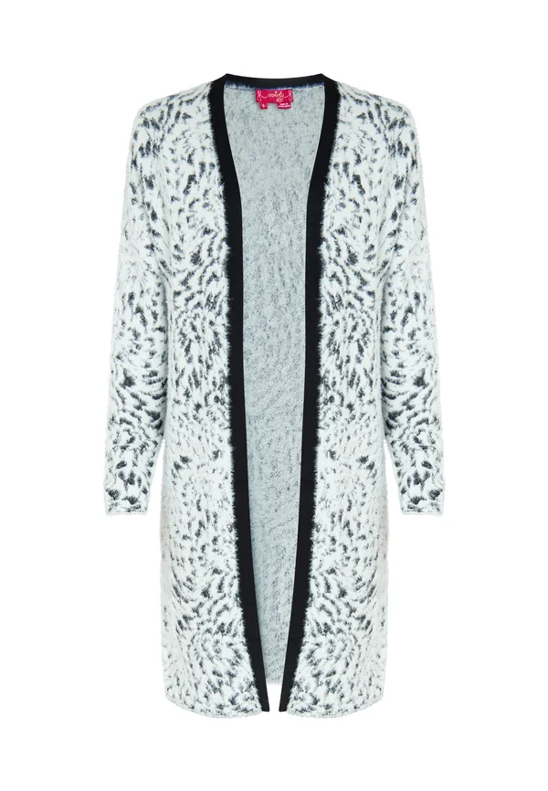 CO-BRANDED WITH SWIRLY - Strickjacke - weiss schwarz