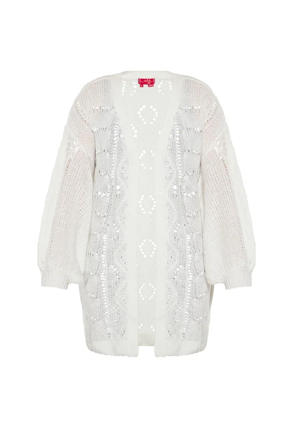 CO-BRANDED WITH SWIRLY - Strickjacke - weiss