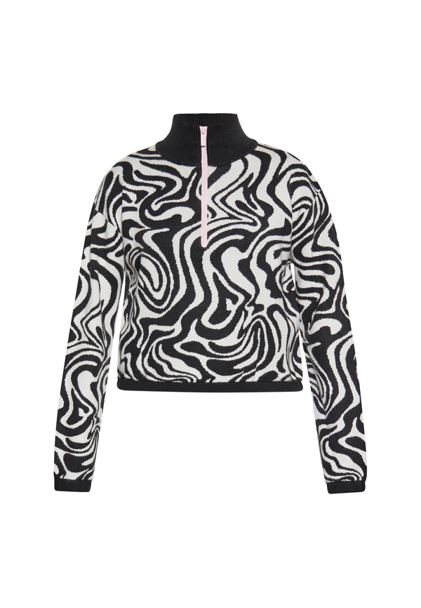 CO-BRANDED WITH SWIRLY - Strickpullover - wollweiss schwarz