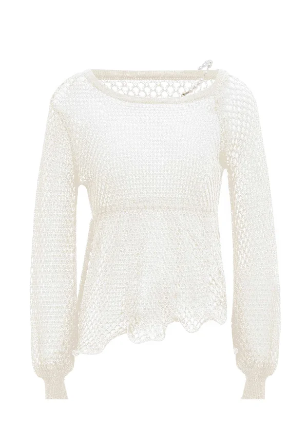 CO-BRANDED WITH SWIRLY - Strickpullover - wollweiss