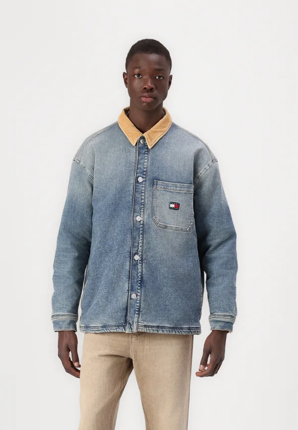 COACH JACKET COLLAR - Jeansjacke - denim medium