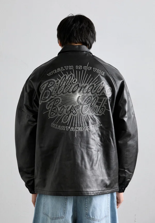 COACH JACKET - Lederjacke - black