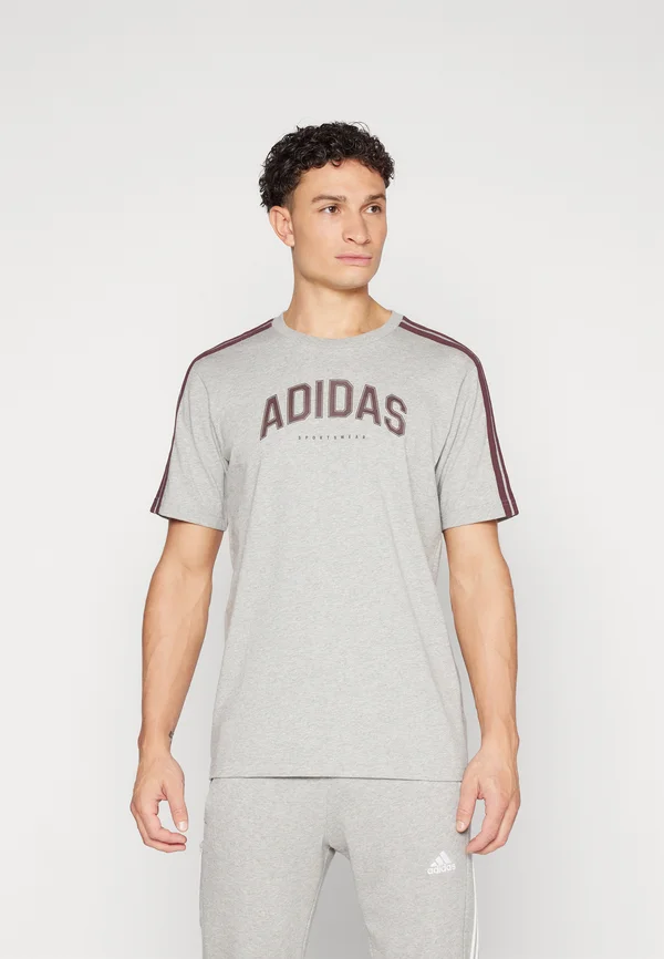 CODES COLLEGIATE LINEAR GRAPHIC - T-Shirt print - medium grey heather