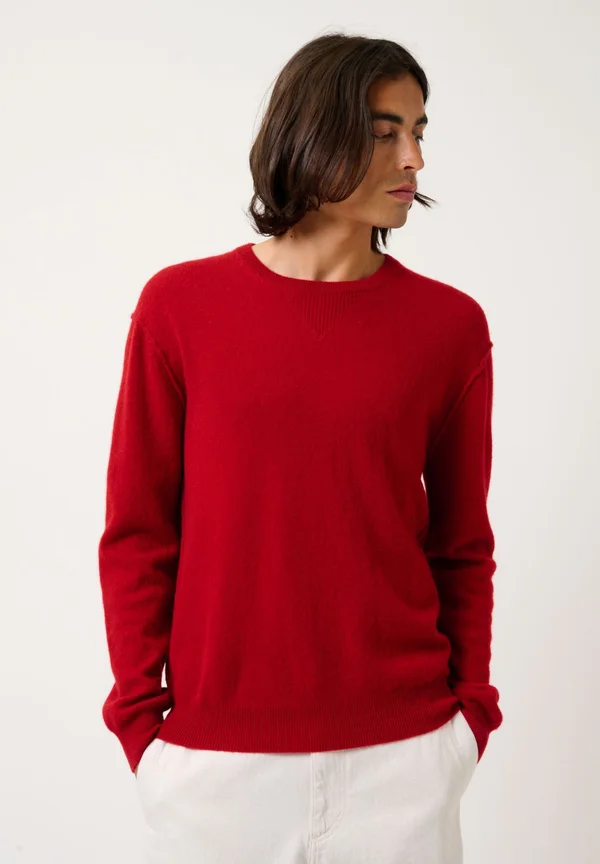 COL ROND - Strickpullover - ruby