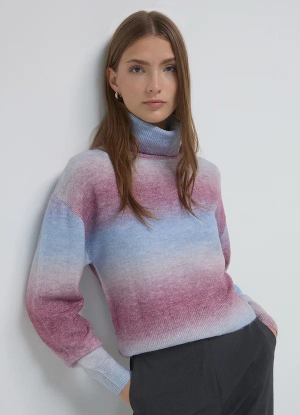 À COL ROULÉ À MOTIFS OMBRÉS - Strickpullover - une variante