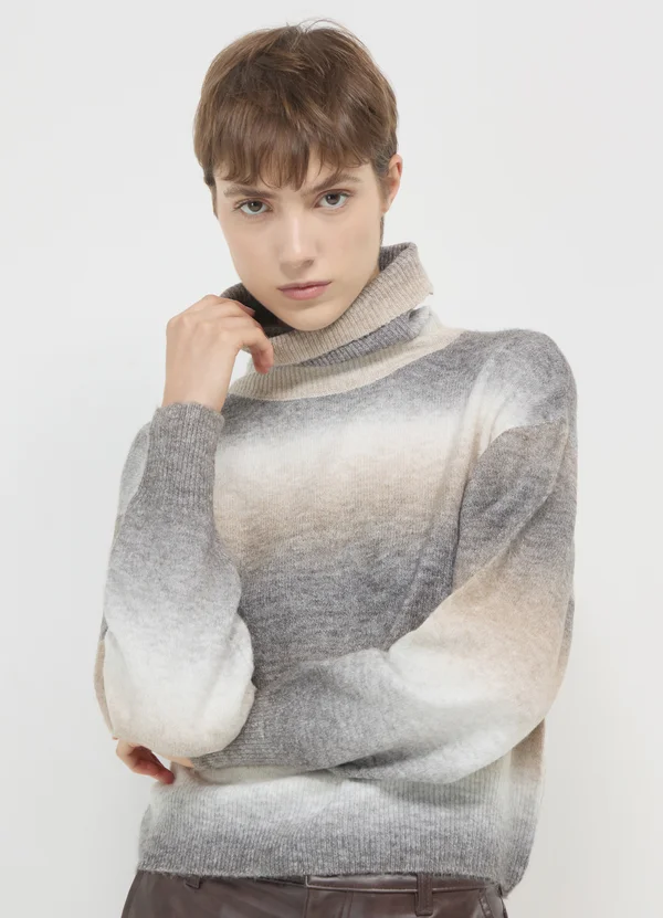 À COL ROULÉ À MOTIFS OMBRÉS - Strickpullover - une variante