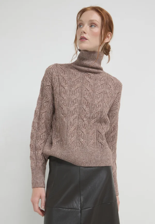 À COL ROULÉ - Strickpullover - marron