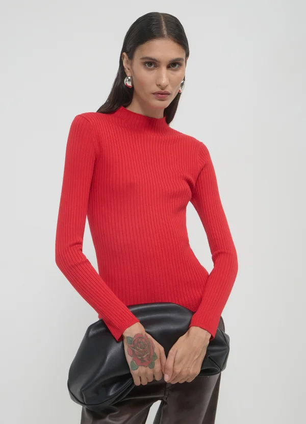 À COL ROULÉ  - Strickpullover - rouge