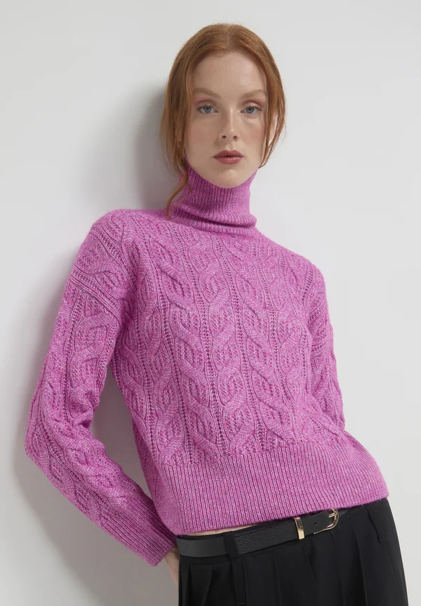 À COL ROULÉ - Strickpullover - violet