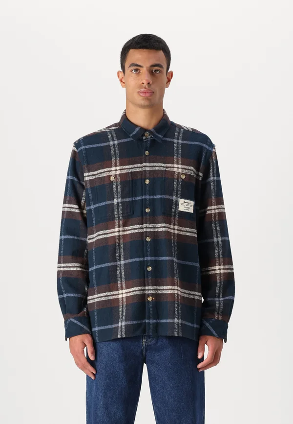 COLDFALL RELAXED FIT CHECKED SHIRT - Leichte Jacke - navy