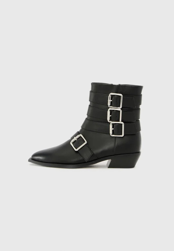 COLE - Cowboy-/Bikerstiefelette - black