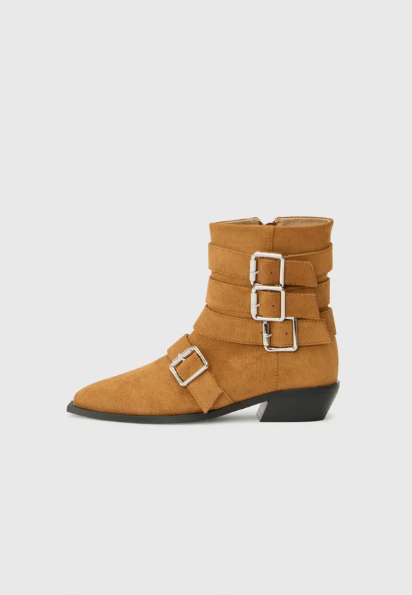 COLE - Cowboy-/Bikerstiefelette - tan