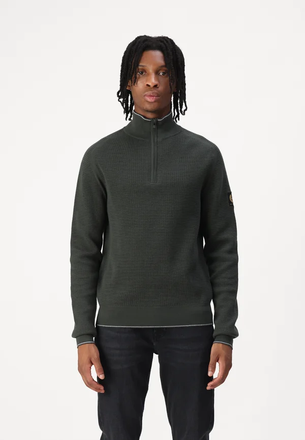 COLE QUARTER ZIP JUMPER - Strickpullover - tile green