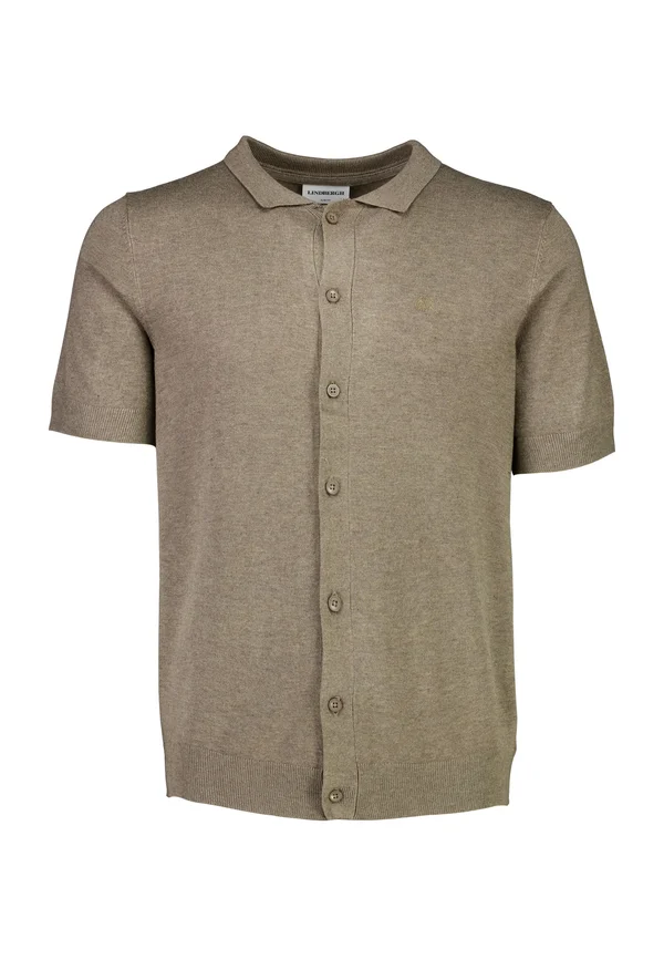 COLLAR - Strickjacke - dk sand mel