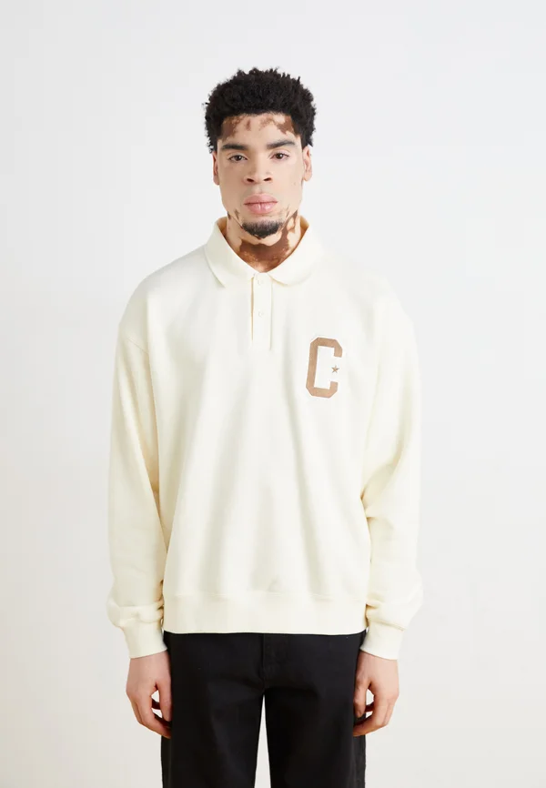 COLLARED CREW - Poloshirt - egret
