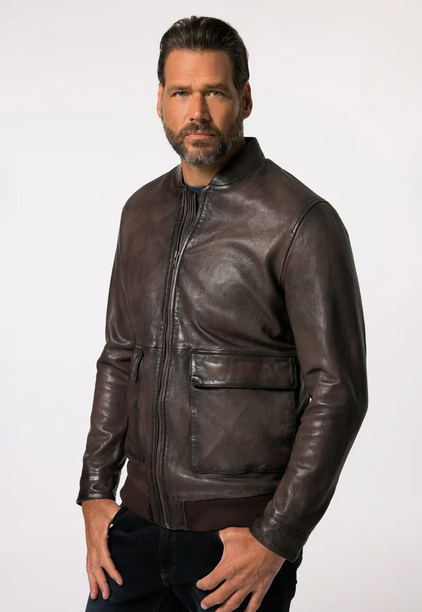 COLLEGE COLLAR, - Bomberjacke - mahogany brown
