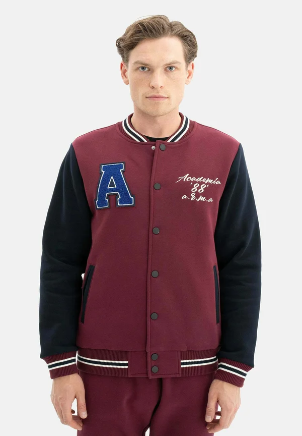 COLLEGE COLLAR - Sweatjacke - claret red